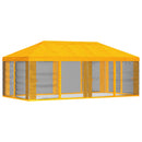 Gazebo Cover med sidevægge 6 x 3 m Gul Polyester 190