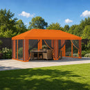 Gazebo Cover med sidevægge 6 x 3 m Orange Polyester 190