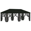 Gazebo Cover med sidevægge 6 x 3 m Sort Polyester 190