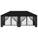 Gazebo Cover med sidevægge 6 x 3 m Sort Polyester 190