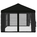 Gazebo Cover med sidevægge 6 x 3 m Sort Polyester 190