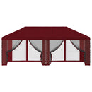Gazebo Cover med sidevægge 6 x 3 m Bordeaux Polyester 190