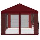 Gazebo Cover med sidevægge 6 x 3 m Bordeaux Polyester 190