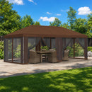 Gazebo Cover med sidevægge 6 x 3 m Brun Polyester 190