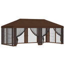 Gazebo Cover med sidevægge 6 x 3 m Brun Polyester 190