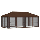 Gazebo Cover med sidevægge 6 x 3 m Brun Polyester 190