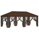 Gazebo Cover med sidevægge 6 x 3 m Brun Polyester 190