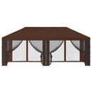 Gazebo Cover med sidevægge 6 x 3 m Brun Polyester 190