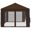 Gazebo Cover med sidevægge 6 x 3 m Brun Polyester 190