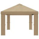 Gazebo Dække 6 x 3 m Beige Polyester 190 gsm