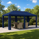 Gazebo Dække 6 x 3 m Blå Polyester 190 gsm