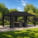 Gazebo Dække 6 x 3 m Sort Polyester 190 gsm