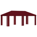Gazebo Dække 6 x 3 m Bordeaux Polyester 190 gsm