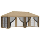 Gazebo Cover med sidevægge Beige 600,5 x 300,5 cm Polyester