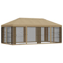 Gazebo Cover med sidevægge Beige 600,5 x 300,5 cm Polyester
