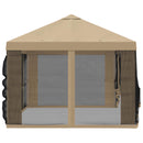 Gazebo Cover med sidevægge Beige 600,5 x 300,5 cm Polyester