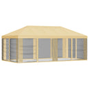 Gazebo Cover med sidevægge Cremefarvet 600,5 x 300,5 cm