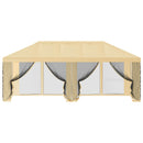 Gazebo Cover med sidevægge Cremefarvet 600,5 x 300,5 cm