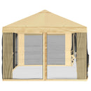 Gazebo Cover med sidevægge Cremefarvet 600,5 x 300,5 cm