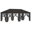 Gazebo Cover med sidevægge Antracit 600,5 x 300,5 cm Polyester