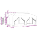 Gazebo Cover med sidevægge Antracit 600,5 x 300,5 cm Polyester
