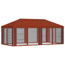Gazebo Cover med sidevægge Terrakotta 600,5 x 300,5 cm