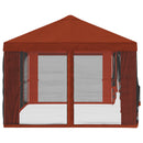 Gazebo Cover med sidevægge Terrakotta 600,5 x 300,5 cm