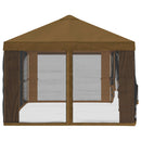 Gazebo Cover med sidevægge Gråbrun 600,5 x 300,5 cm Polyester