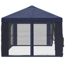 Gazebo Cover med sidevægge Blå 600,5 x 300,5 cm Polyester