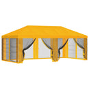Gazebo Cover med sidevægge Gul 600,5 x 300,5 cm Polyester