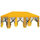 Gazebo Cover med sidevægge Gul 600,5 x 300,5 cm Polyester