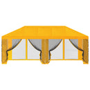 Gazebo Cover med sidevægge Gul 600,5 x 300,5 cm Polyester