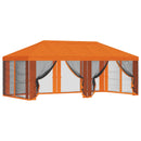 Gazebo Cover med sidevægge Orange 600,5 x 300,5 cm Polyester