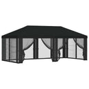 Gazebo Cover med sidevægge Sort 600,5 x 300,5 cm Polyester