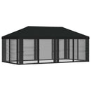Gazebo Cover med sidevægge Sort 600,5 x 300,5 cm Polyester