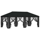 Gazebo Cover med sidevægge Sort 600,5 x 300,5 cm Polyester