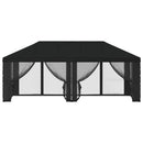 Gazebo Cover med sidevægge Sort 600,5 x 300,5 cm Polyester
