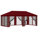 Gazebo Cover med sidevægge Bordeaux 600,5 x 300,5 cm Polyester