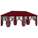 Gazebo Cover med sidevægge Bordeaux 600,5 x 300,5 cm Polyester