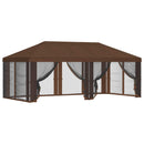 Gazebo Cover med sidevægge Brun 600,5 x 300,5 cm Polyester