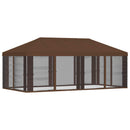 Gazebo Cover med sidevægge Brun 600,5 x 300,5 cm Polyester