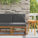 Udendørs Mellem Sofa Massivt Akacietræ Naturfarvet