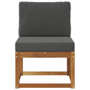 Udendørs Mellem Sofa Massivt Akacietræ Naturfarvet