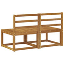 2 Stk Udendørs Mellem Sofa Massivt Akacietræ Naturfarvet