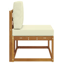 Udendørs Modulsofa med pude Naturfarvet 91 x 63 x 73 cm