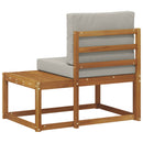 Udendørs Modulsofa med pude Naturfarvet 91 x 63 x 73 cm