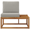 Udendørs Modulsofa med pude Naturfarvet 91 x 63 x 73 cm