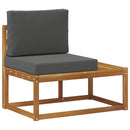 Udendørs Modulsofa Naturlig og Antracit 91 x 63 x 73 cm