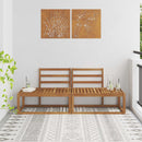 Udendørs Modulsofa 2 Stk Naturfarvet 182,5 x 63 x 73 cm