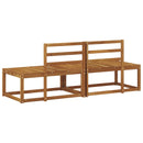 Udendørs Modulsofa 2 Stk Naturfarvet 182,5 x 63 x 73 cm